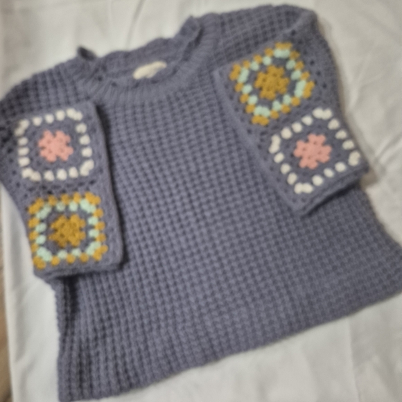 Universal Thread Sweaters - Universal Thread Women's Crochet Sweater - Lavender and Multicolor